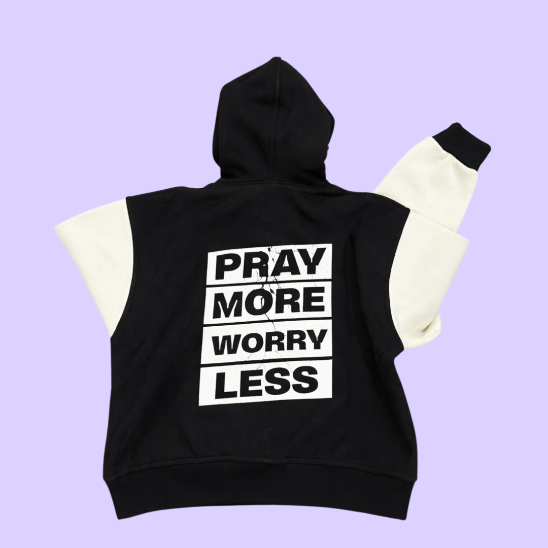 "Pray more worry less" Adult Hoodie
